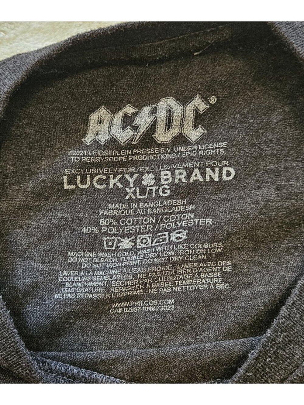 Lucky Brand AC/DC Jailbreak 74 Graphic T-Shirt Mens XL Black Rock Band Tee - Picture 3 of 6